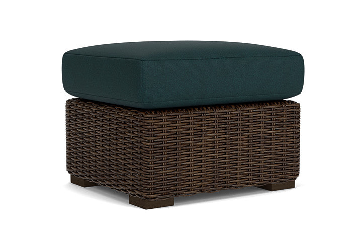 Lloyd Flanders - Mesa Ottoman In Pecan Finish With Sandberg Lagoon Fabric - 2980170862039 view 2