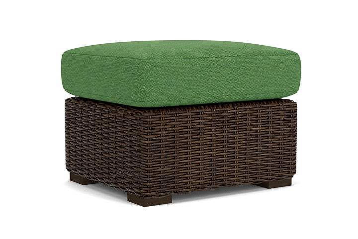 Lloyd Flanders - Mesa Ottoman In Pecan Finish With Seadog Botanical Fabric - 2980170862066 view 2