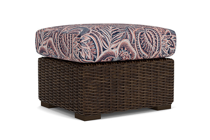 Lloyd Flanders - Mesa Ottoman In Pecan Finish With Sensiblity Splendor Fabric - 2980170862082 view 1
