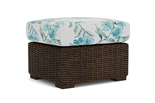 Lloyd Flanders - Mesa Ottoman In Pecan Finish With Serena Floral Mist Fabric - 2980170862078 view 1