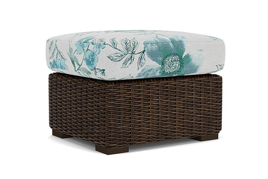 Lloyd Flanders - Mesa Ottoman In Pecan Finish With Serena Floral Mist Fabric - 2980170862078 view 2
