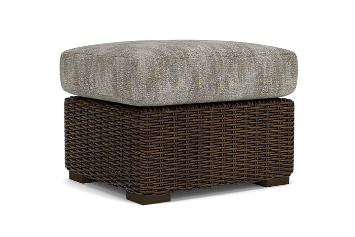 Lloyd Flanders - Mesa Ottoman In Pecan Finish With Surface Slate Fabric - 2980170862056 view 1