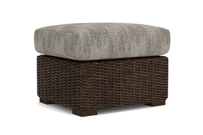 Lloyd Flanders - Mesa Ottoman In Pecan Finish With Surface Slate Fabric - 2980170862056 view 1