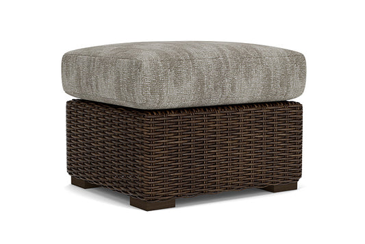 Lloyd Flanders - Mesa Ottoman In Pecan Finish With Surface Slate Fabric - 2980170862056 view 1