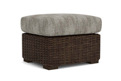 Lloyd Flanders - Mesa Ottoman In Pecan Finish With Surface Slate Fabric - 2980170862056 view 2