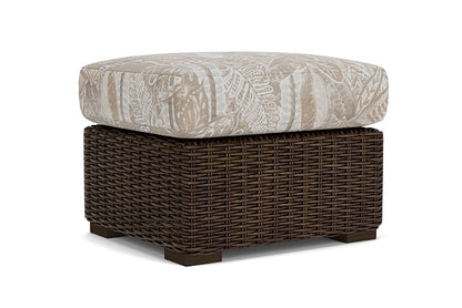 Lloyd Flanders - Mesa Ottoman In Pecan Finish With Wayfarer Dune Fabric - 2980170862073 view 2