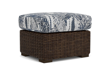Lloyd Flanders - Mesa Ottoman In Pecan Finish With Wayfarer Mist Fabric - 2980170862074 view 2