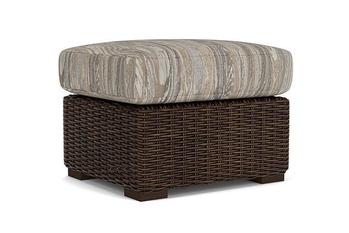 Lloyd Flanders - Mesa Ottoman In Pecan Finish With Woodgrain Ash Fabric - 298017086723 view 1