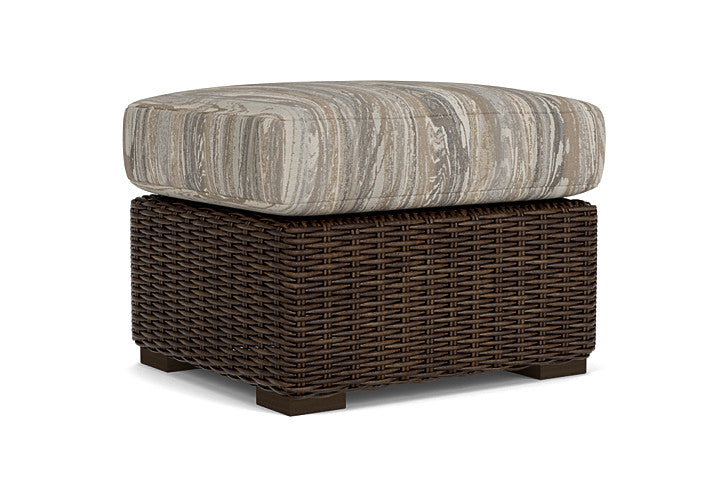 Lloyd Flanders - Mesa Ottoman In Pecan Finish With Woodgrain Ash Fabric - 298017086723 view 2