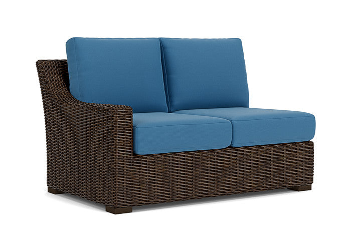 Lloyd Flanders - Mesa Right Arm Loveseat In Pecan Finish With Bamboo Bay Sky Fabric - 2980510862007 view 1