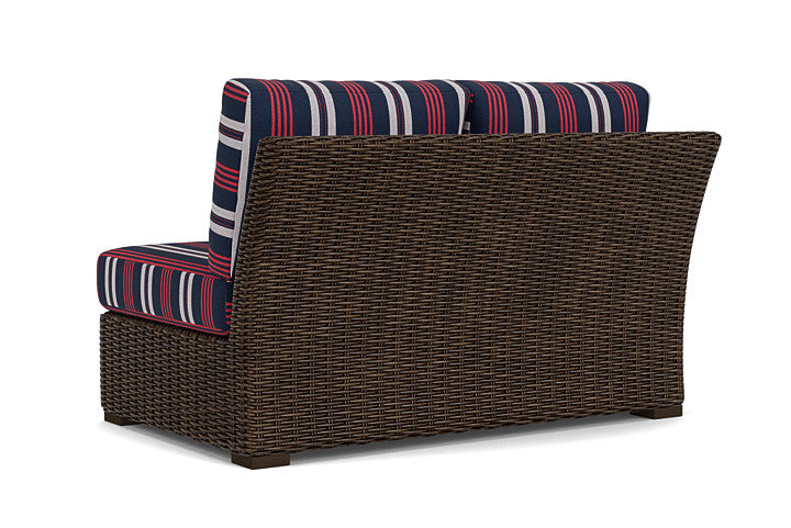 Lloyd Flanders - Mesa Right Arm Loveseat In Pecan Finish With Berkely Hall Navy Fabric - 2980510862063 view 2