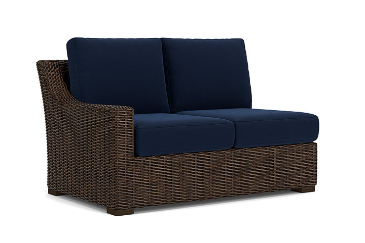 Lloyd Flanders - Mesa Right Arm Loveseat In Pecan Finish With Decorline Navy Fabric - 2980510862019 view 1