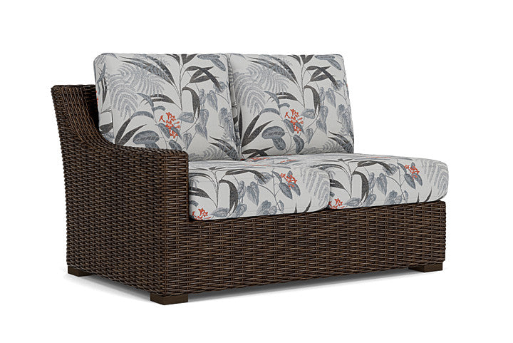Lloyd Flanders - Mesa Right Arm Loveseat In Pecan Finish With Delicate Botanical Slate Fabric - 2980510862076 view 1