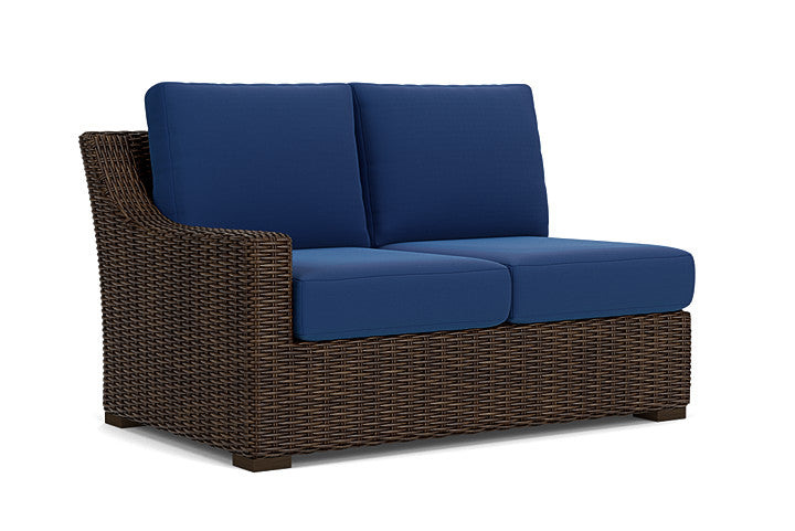 Lloyd Flanders - Mesa Right Arm Loveseat In Pecan Finish With Flagship Lapis Fabric - 2980510861813 view 1
