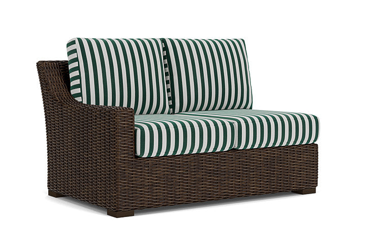 Lloyd Flanders - Mesa Right Arm Loveseat In Pecan Finish With Safari/White Stripe Fabric - 298051086269 view 1