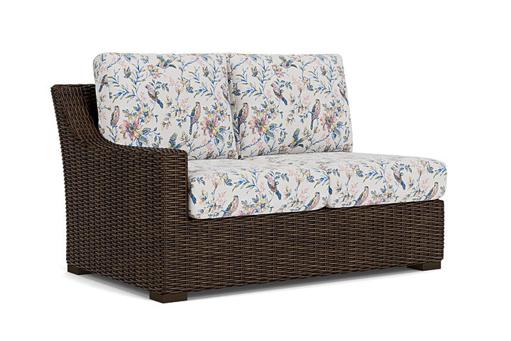 Lloyd Flanders - Mesa Right Arm Loveseat In Pecan Finish With Whimsical Bird Song Fabric - 2980510862080 view 1