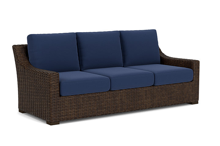 Lloyd Flanders - Mesa Sofa In Pecan Finish With Beach Navy Fabric - 2980550862013 view 1