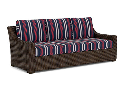 Lloyd Flanders - Mesa Sofa In Pecan Finish With Berkely Hall Navy Fabric - 2980550862063 view 1