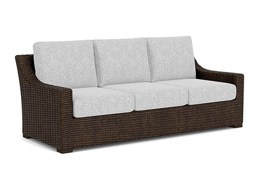 Lloyd Flanders - Mesa Sofa In Pecan Finish With Burson Domino Fabric - 2980550862035 view 1