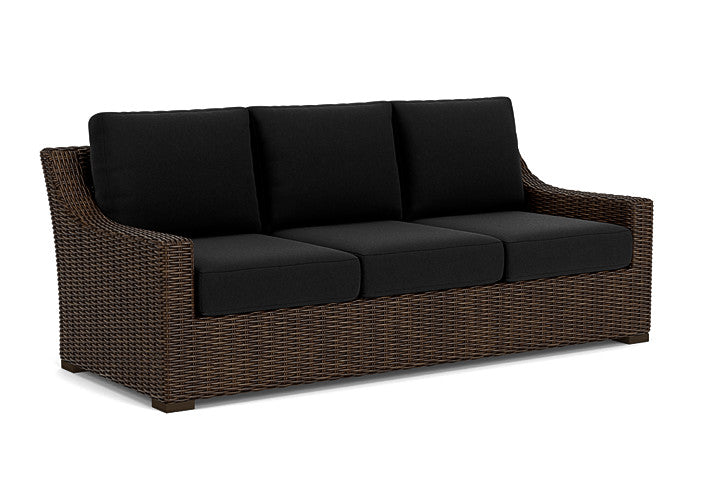 Lloyd Flanders - Mesa Sofa In Pecan Finish With Canvas Black Fabric - 298055086157 view 1