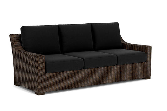 Lloyd Flanders - Mesa Sofa In Pecan Finish With Canvas Black Fabric - 298055086157 view 1