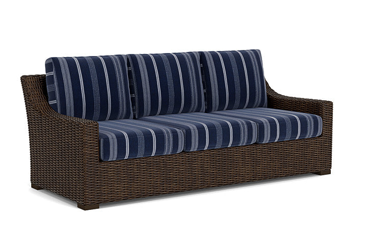 Lloyd Flanders - Mesa Sofa In Pecan Finish With Consider Indigo Fabric - 2980550861969 view 1