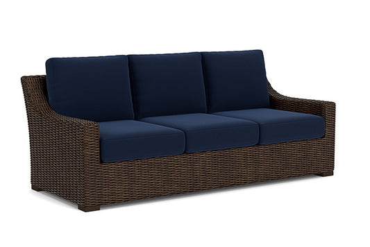 Lloyd Flanders - Mesa Sofa In Pecan Finish With Decorline Navy Fabric - 2980550862019 view 1