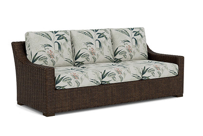 Lloyd Flanders - Mesa Sofa In Pecan Finish With Delicate Botanical Sage Fabric - 2980550862075 view 1