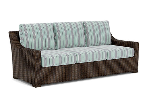 Lloyd Flanders - Mesa Sofa In Pecan Finish With Hansen Seaglass Fabric - 2980550861926 view 1