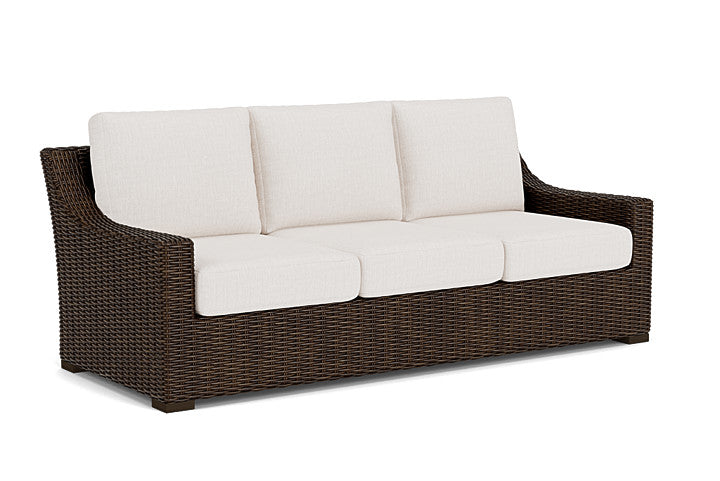 Lloyd Flanders - Mesa Sofa In Pecan Finish With Reflections Snow Fabric - 2980550862014 view 1