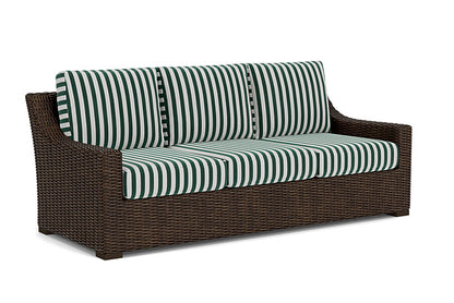 Lloyd Flanders - Mesa Sofa In Pecan Finish With Safari/White Stripe Fabric - 298055086269 view 1