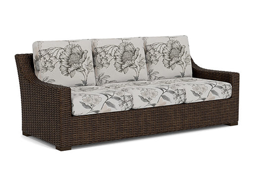 Lloyd Flanders - Mesa Sofa In Pecan Finish With Serena Floral Dove Fabric - 2980550862077 view 1