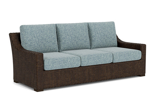 Lloyd Flanders - Mesa Sofa In Pecan Finish With Serene Ocean Fabric - 2980550862032 view 1