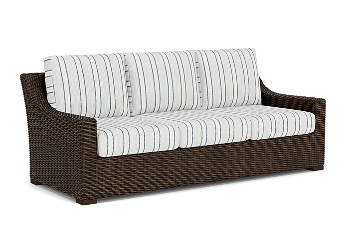 Lloyd Flanders - Mesa Sofa In Pecan Finish With Tamer Fog Fabric - 2980550862037 view 1
