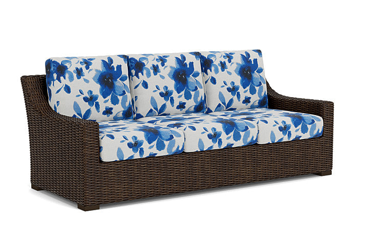 Lloyd Flanders - Mesa Sofa In Pecan Finish With Watercolor Blossom Capri Fabric - 298055086672 view 1