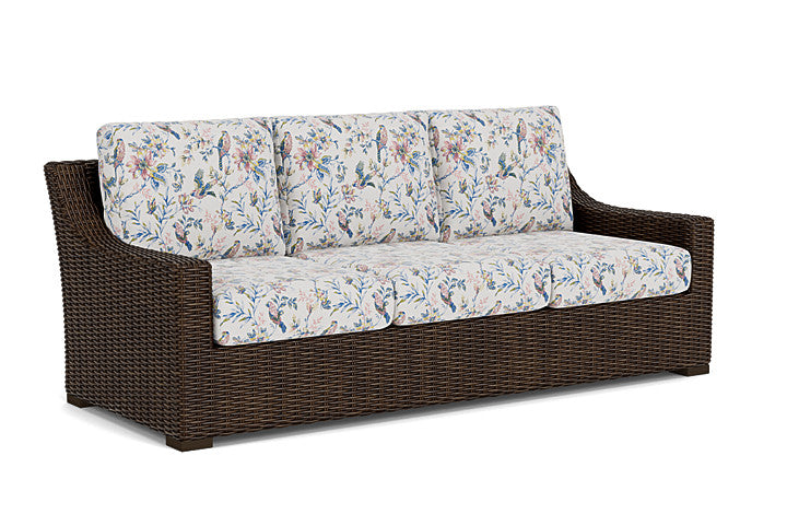 Lloyd Flanders - Mesa Sofa In Pecan Finish With Whimsical Bird Song Fabric - 2980550862080 view 1
