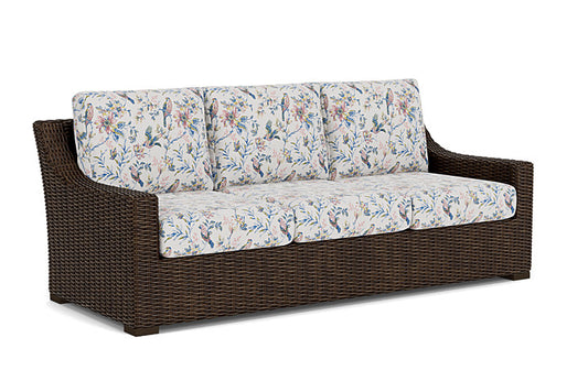 Lloyd Flanders - Mesa Sofa In Pecan Finish With Whimsical Bird Song Fabric - 2980550862080 view 1