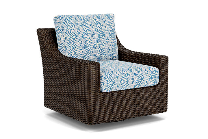 Lloyd Flanders - Mesa Swivel Glider Lounge Chair In Pecan Finish With Aman Capri Fabric - 2980910861800 view 1