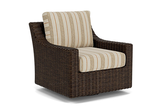 Lloyd Flanders - Mesa Swivel Glider Lounge Chair In Pecan Finish With Amber Waves Fabric - 2980910862044 view 1