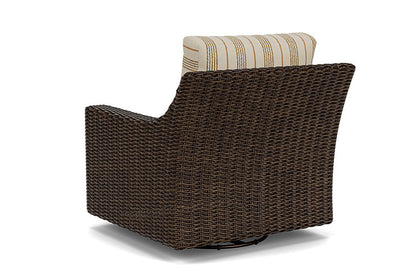 Lloyd Flanders - Mesa Swivel Glider Lounge Chair In Pecan Finish With Amber Waves Fabric - 2980910862044 view 2