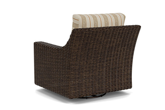 Lloyd Flanders - Mesa Swivel Glider Lounge Chair In Pecan Finish With Amber Waves Fabric - 2980910862044 view 2