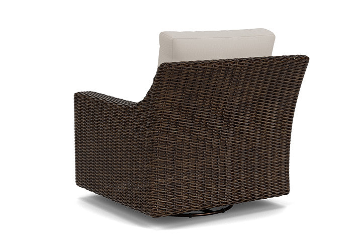 Lloyd Flanders - Mesa Swivel Glider Lounge Chair In Pecan Finish With Azulu Twine Fabric - 2980910862034 view 2