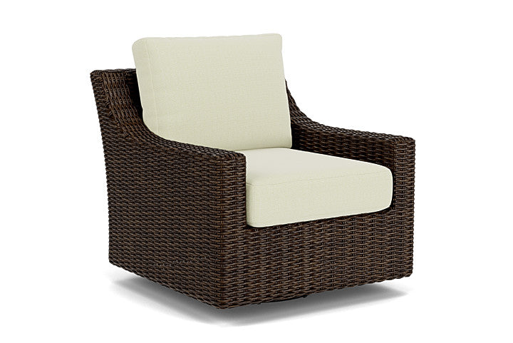 Lloyd Flanders - Mesa Swivel Glider Lounge Chair In Pecan Finish With Bamboo Bay Meadow Fabric - 2980910862060 view 1