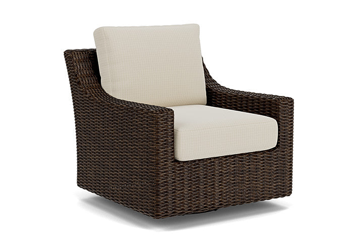 Lloyd Flanders - Mesa Swivel Glider Lounge Chair In Pecan Finish With Beach Natural Fabric - 2980910862005 view 1