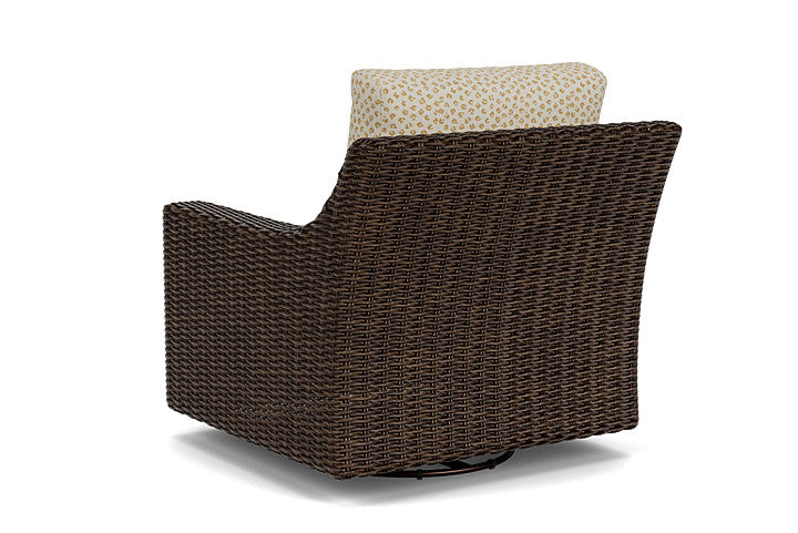 Lloyd Flanders - Mesa Swivel Glider Lounge Chair In Pecan Finish With Bebot Sisal Fabric - 2980910862048 view 2