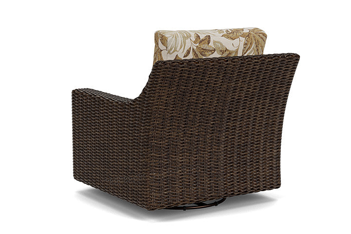 Lloyd Flanders - Mesa Swivel Glider Lounge Chair In Pecan Finish With Botanic Willow Fabric - 298091086164 view 2