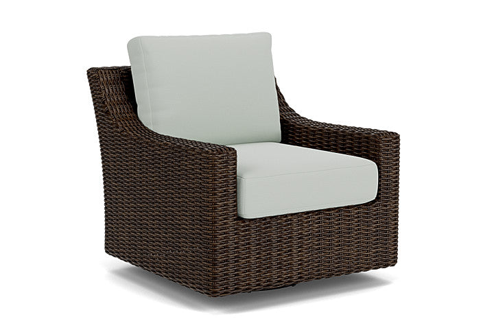 Lloyd Flanders - Mesa Swivel Glider Lounge Chair In Pecan Finish With Callen Celadon Fabric - 2980910862024 view 1