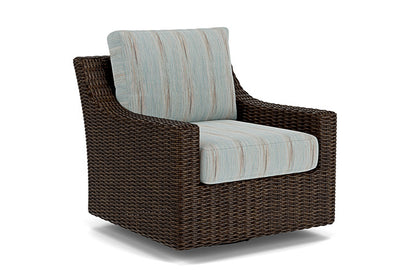 Lloyd Flanders - Mesa Swivel Glider Lounge Chair In Pecan Finish With Colorwave Mist Fabric - 2980910862072 view 1