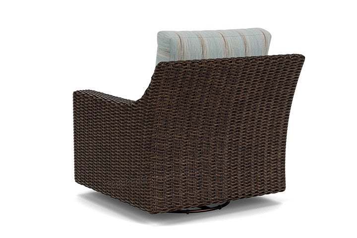 Lloyd Flanders - Mesa Swivel Glider Lounge Chair In Pecan Finish With Colorwave Mist Fabric - 2980910862072 view 2