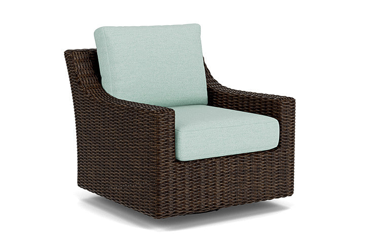Lloyd Flanders - Mesa Swivel Glider Lounge Chair In Pecan Finish With Demo Mist Fabric - 298091086066 view 1